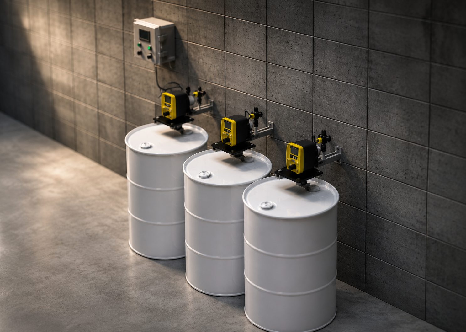 FS-1 chemigation system, wall-mounted