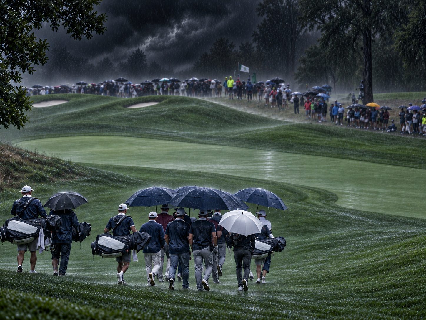 Rain versus irrigation water on golf course turf